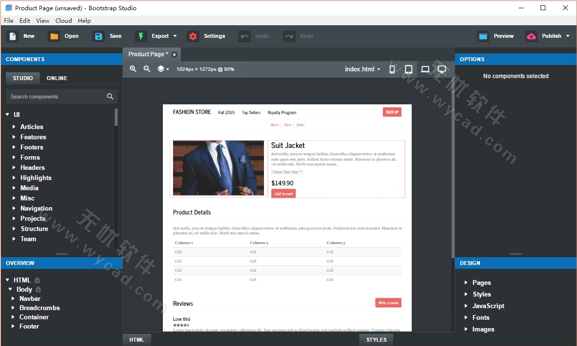 专业网页设计软件 | Bootstrap Studio v7.1.0 直装破解版