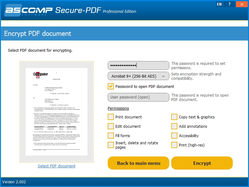 PDF文件加密软件 | ASCOMP Secure-PDF Pro v2.012 绿色版