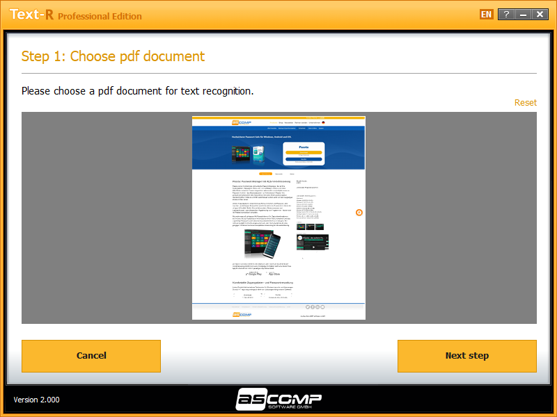OCR文字识别软件 | ASCOMP Text-R Pro v2.010 便携版
