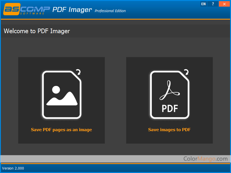 PDF转图片工具 | ASCOMP PDF Imager Pro v2.010 绿色版