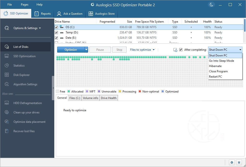 固态硬盘优化工具 | Auslogics SSD Optimizer v2.0.1.1 便携版