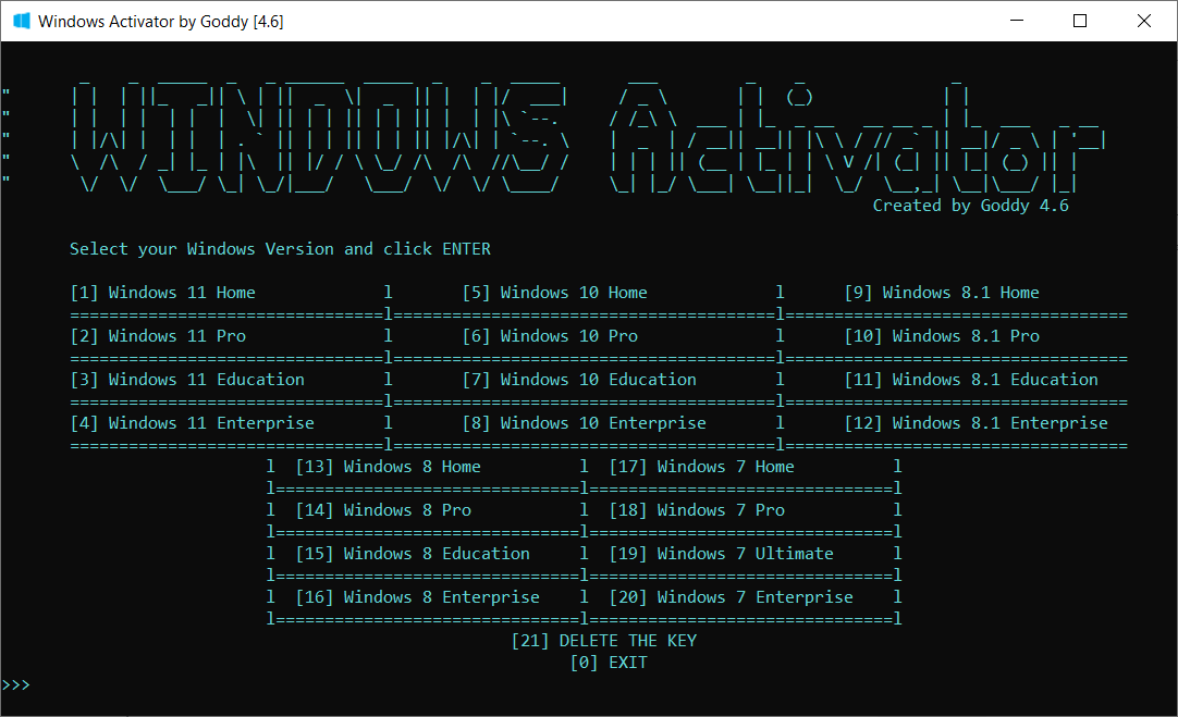 Win11/Win10激活工具 | Windows Activator by Goddy v5.4 绿色版