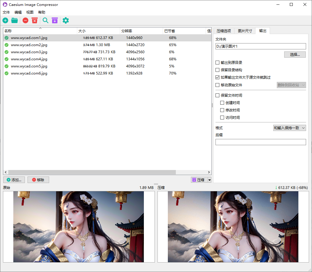 图片压缩工具 | Caesium Image Compressor v2.8.5 中文绿色版