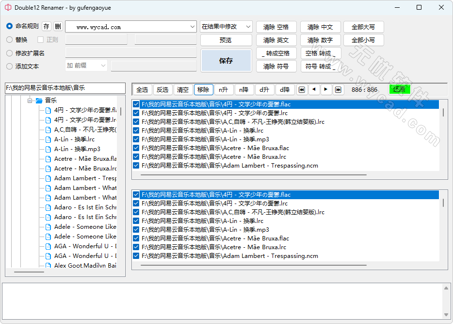 文件重命名工具 | Double12 Renamer v1.3.0.0 中文绿色版