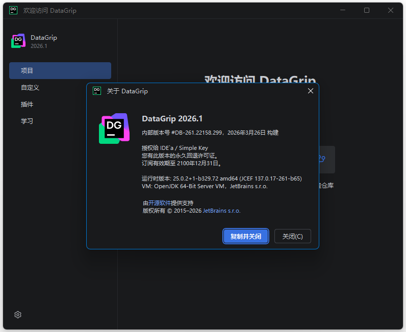 数据库集成开发环境 | JetBrains DataGrip v2026.1 直装激活版