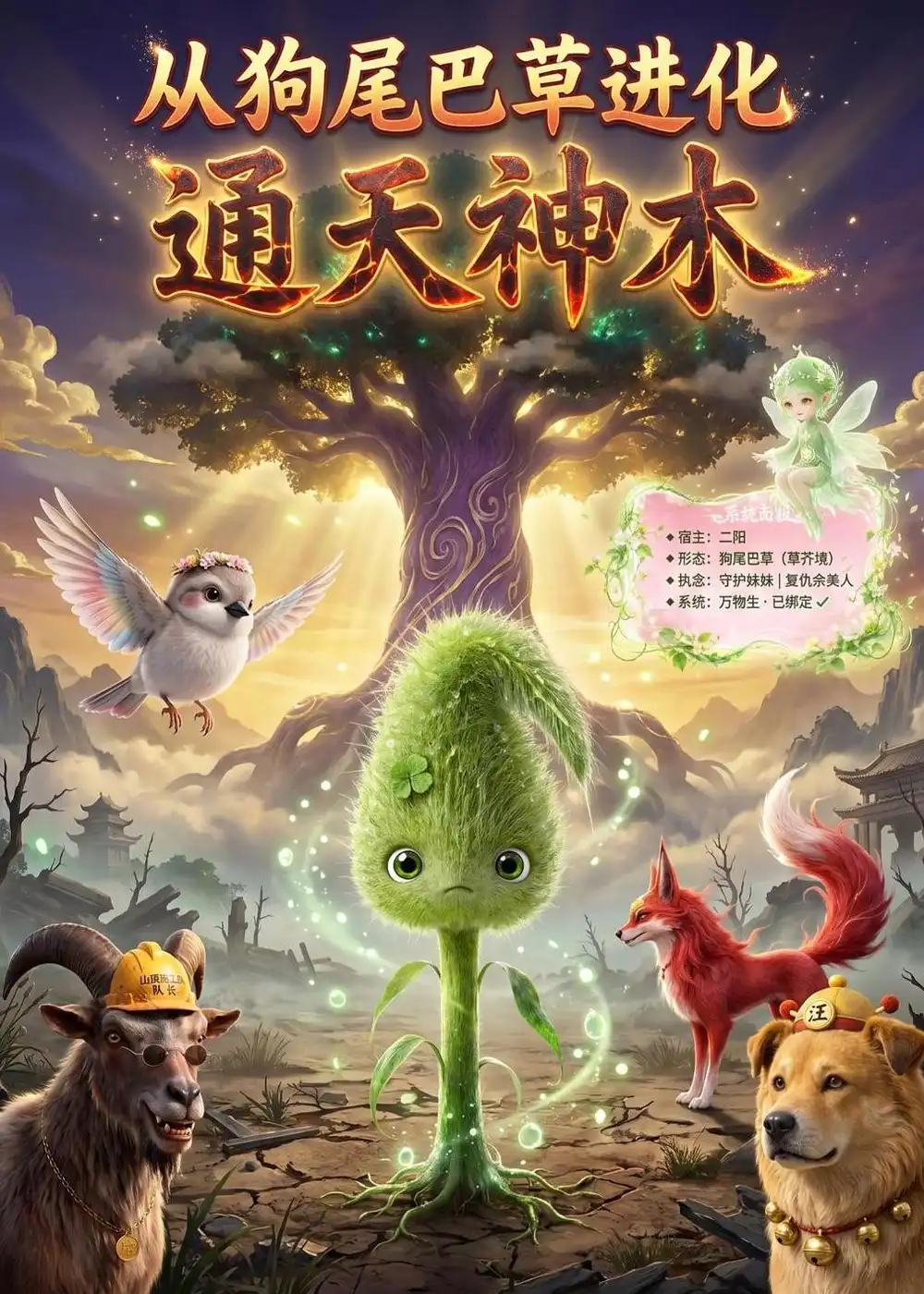 《从狗尾巴草进化通天神木（101集）AI短剧 (2026)》短剧全集免费在线观看-CD网盘社