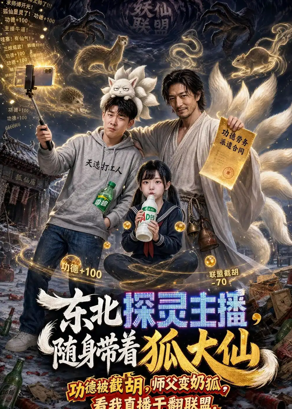 《东北探灵主播，随身带着狐大仙&东北探灵主播随身带着狐大仙（70集）AI短剧 (2026)》短剧全集免费在线观看-CD网盘社