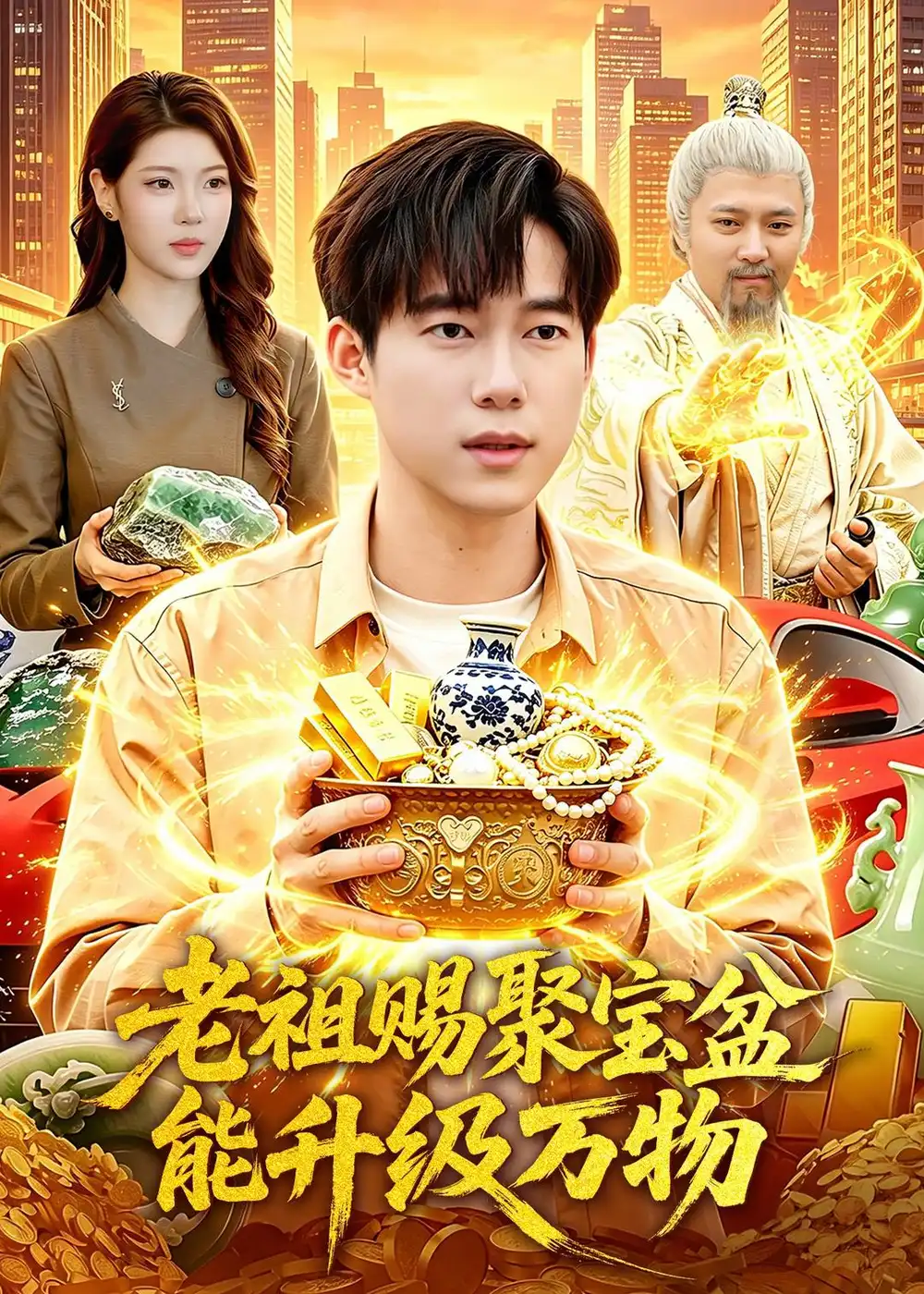 《老祖赐聚宝盆能升级万物（90集）王大钱＆陈希 (2026)》短剧全集免费在线观看