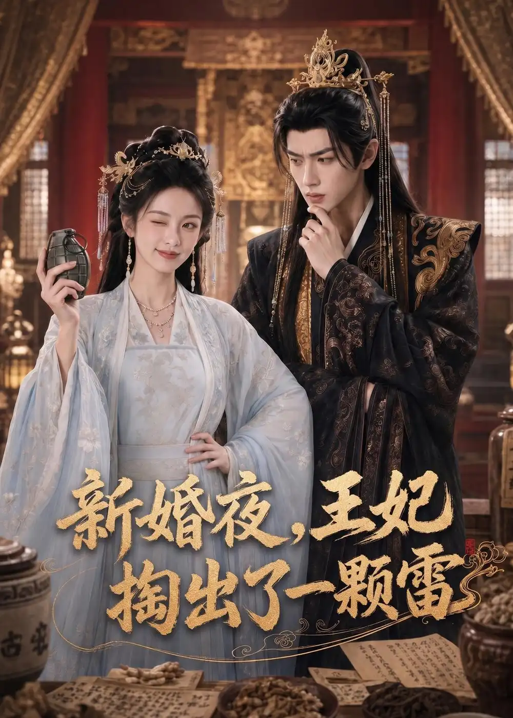 《新婚夜，王妃掏出了一颗雷&新婚夜王妃掏出了一颗雷（61集）AI短剧 (2026)》短剧全集免费在线观看