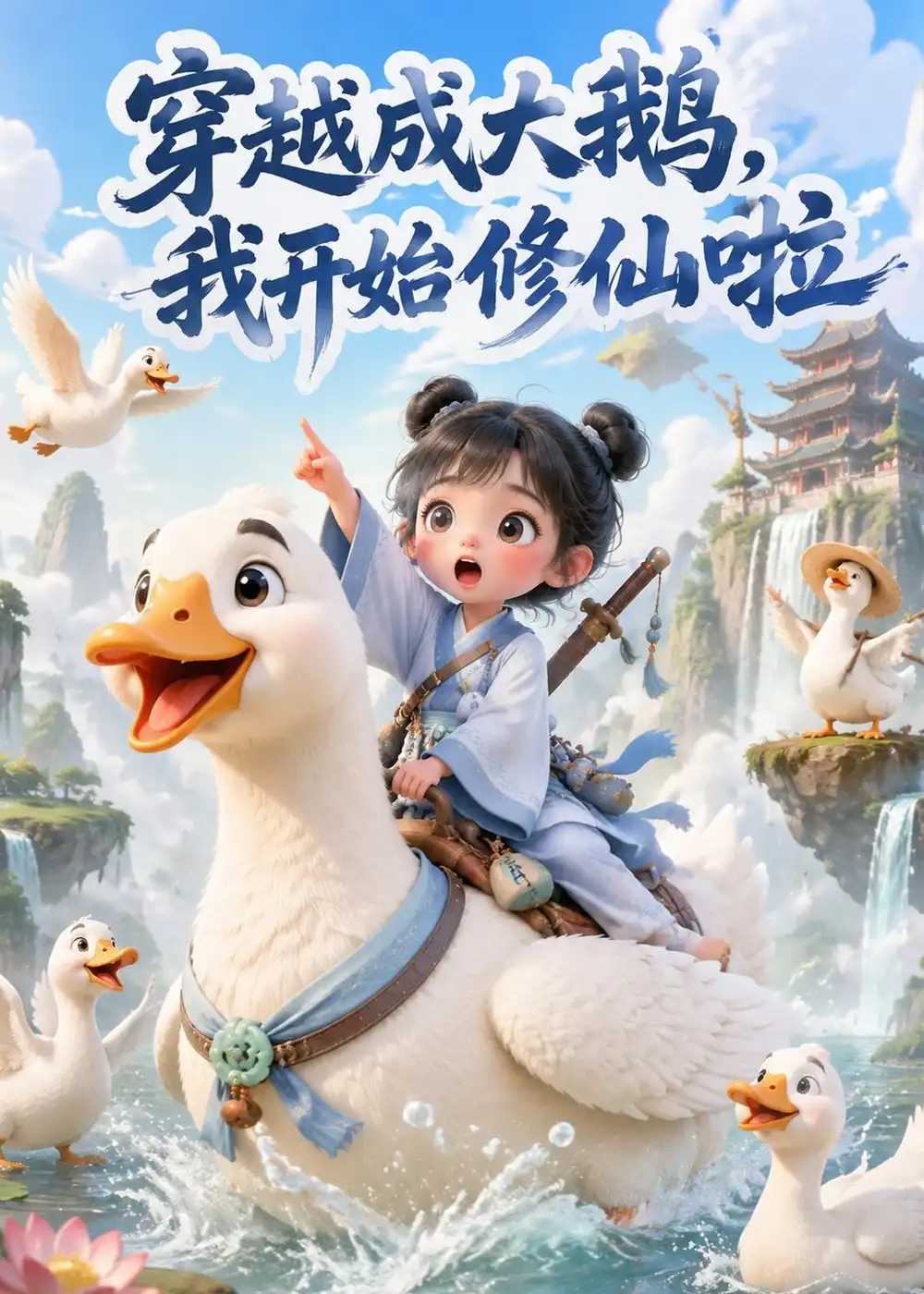 《穿越成大鹅，我开始修仙啦&穿越成大鹅我开始修仙啦（90集）AI短剧 (2026)》短剧全集免费在线观看-CD网盘社