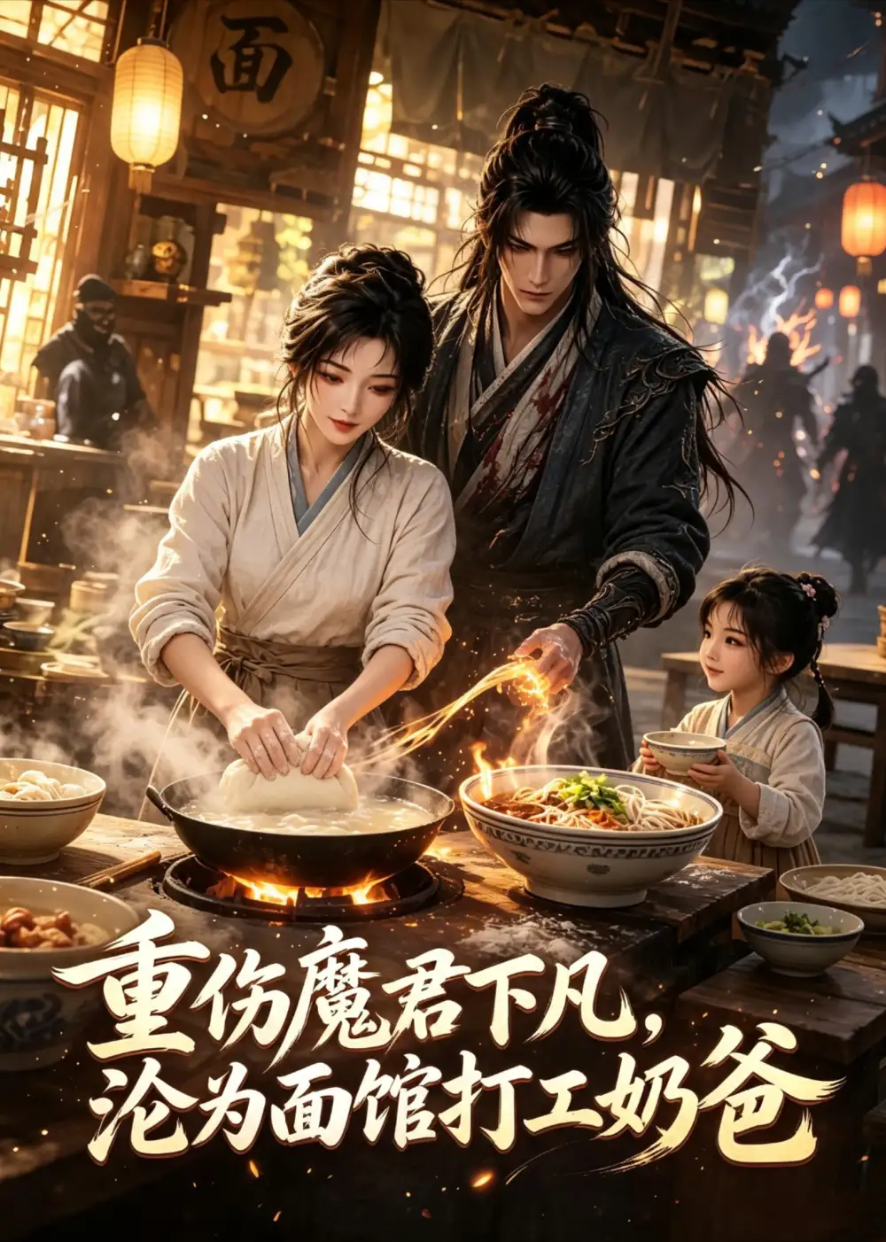 《重伤魔君下凡，沦为面馆打工奶爸&重伤魔君下凡沦为面馆打工奶爸（38集） AI短剧》短剧全集免费在线观看-布伊影视网