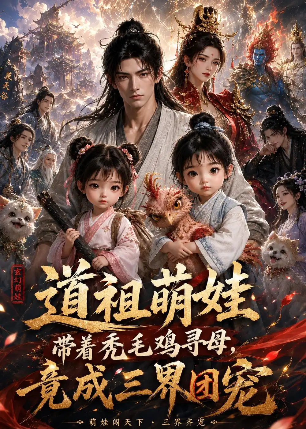 《道祖萌娃带着秃毛鸡寻母，竟成三界团宠&道祖萌娃带着秃毛鸡寻母竟成三界团宠（57集）AI短剧》短剧全集免费在线观看