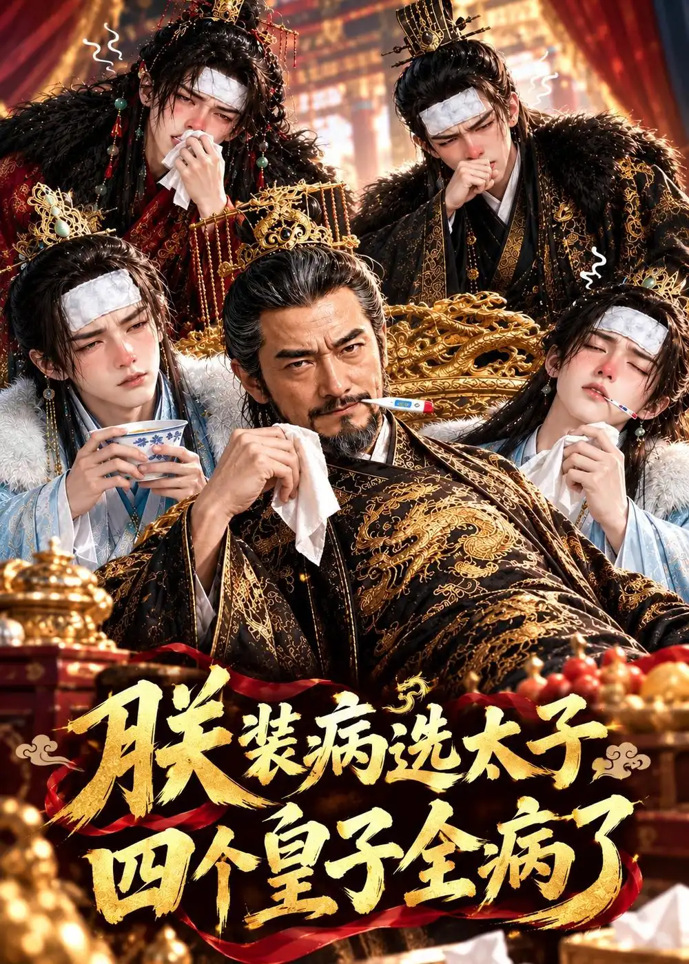 朕装病选太子，四个皇子全病了&朕装病选太子四个皇子全病了（56集）AI短剧全集免费在线观看 - 第一搜
