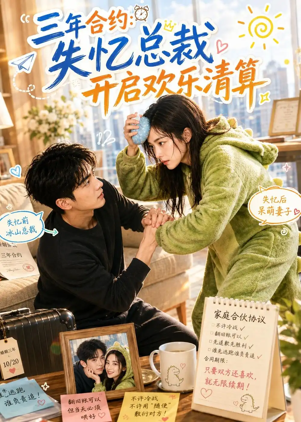 《三年合约：失忆总裁开启欢乐清算&三年合约失忆总裁开启欢乐清算（53集）AI短剧》短剧全集免费在线观看-CD网盘社