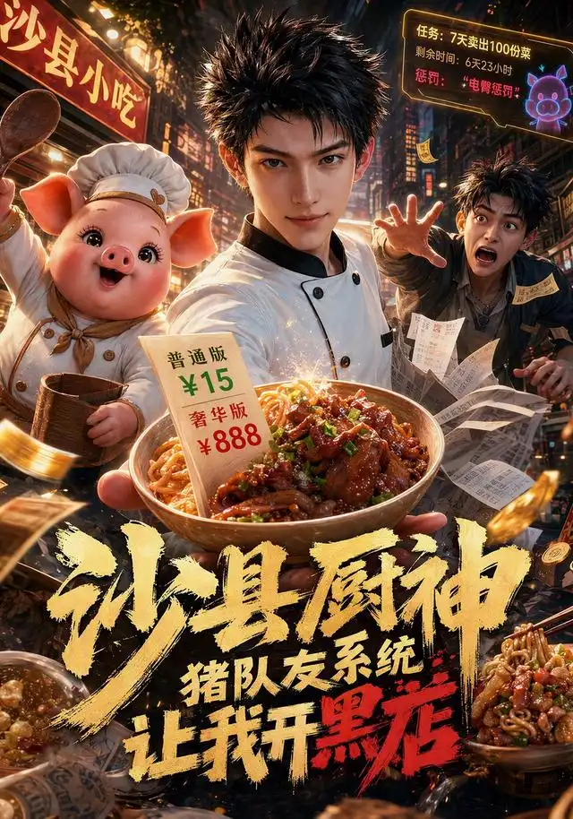 《沙县厨神，猪队友系统让我开黑店&沙县厨神猪队友系统让我开黑店（113集） AI短剧》短剧全集免费在线观看-CD网盘社