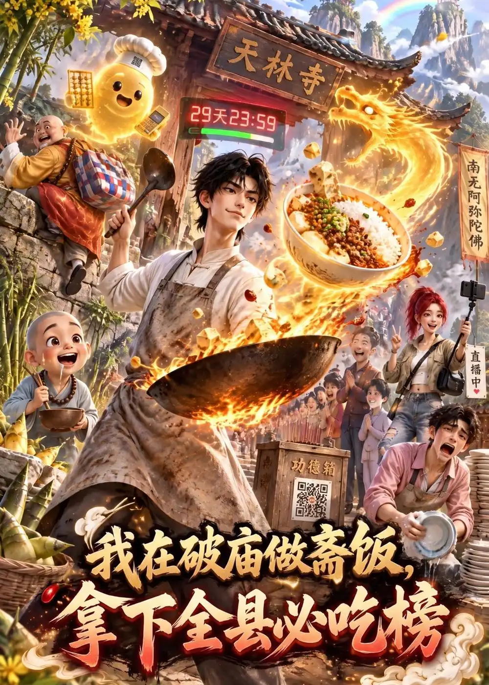 《我在破庙做斋饭，拿下全县必吃榜&我在破庙做斋饭拿下全县必吃榜（80集）AI短剧》短剧全集免费在线观看-CD网盘社