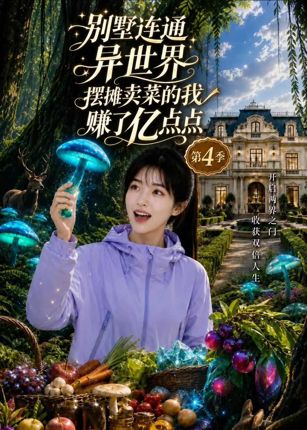 《别墅连通异世界，摆摊卖菜的我赚了亿点点&别墅连通异世界摆摊卖菜的我赚了亿点点（100集）AI短剧》短剧全集免费在线观看-CD网盘社