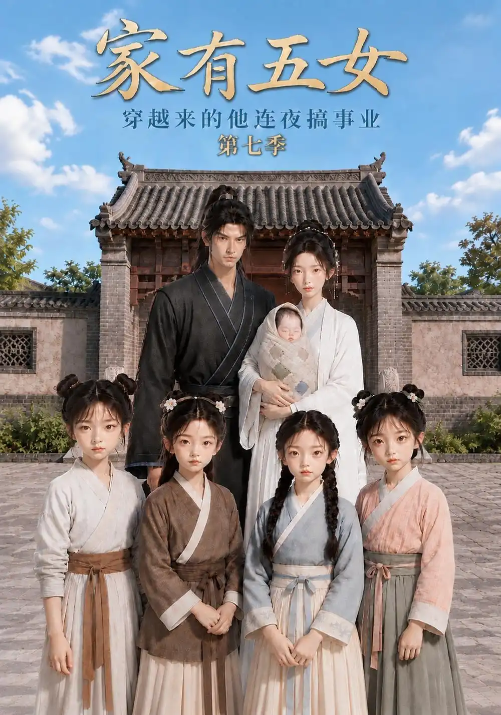 《家有五女，穿越来的他连夜搞事业第七季&家有五女穿越来的他连夜搞事业第七季（152集）AI短剧》短剧全集免费在线观看