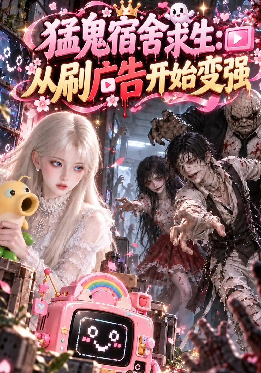 《猛鬼宿舍求生：从刷广告开始变强&猛鬼宿舍求生从刷广告开始变强（450集）AI短剧》短剧全集免费在线观看