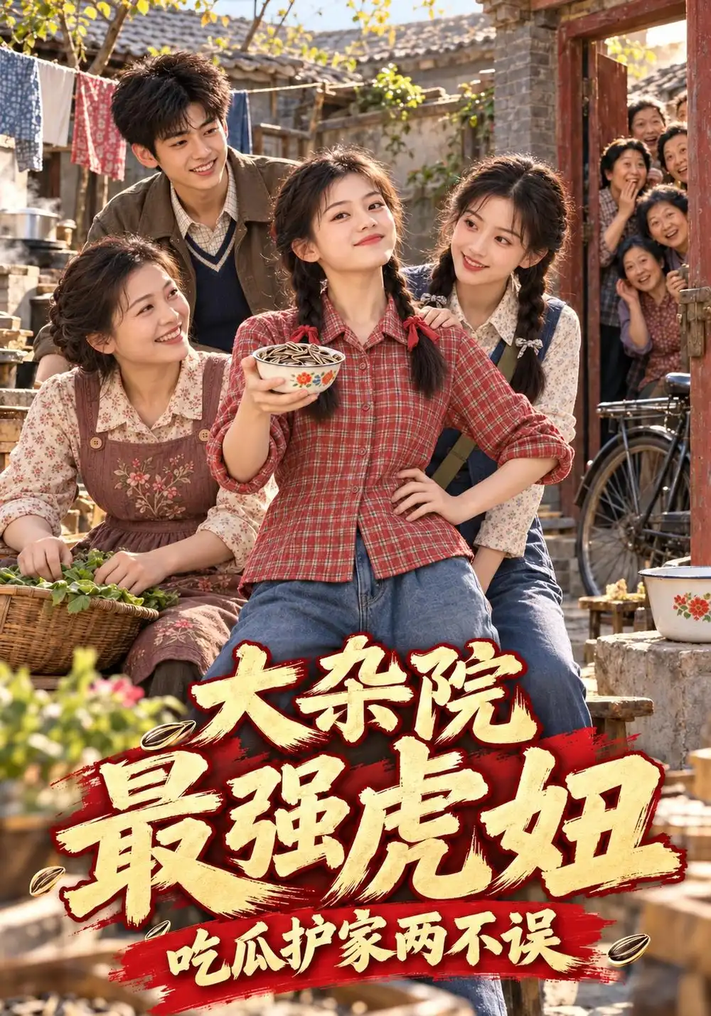 《大杂院最强虎妞：吃瓜护家两不误&大杂院最强虎妞吃瓜护家两不误（145集）AI短剧》短剧全集免费在线观看-CD网盘社