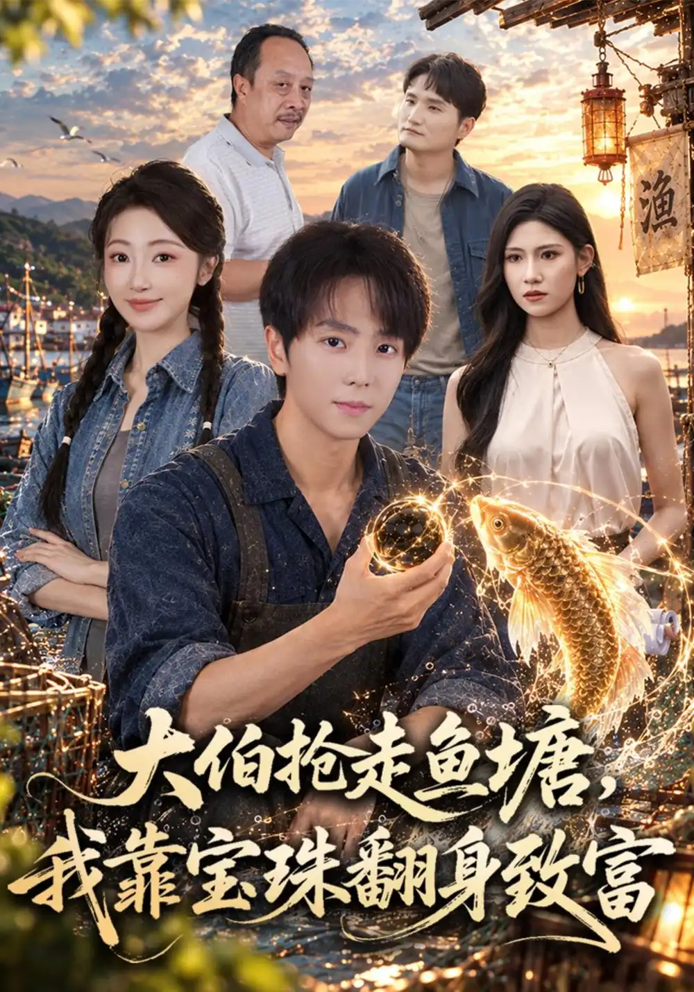 《大伯抢走鱼塘，我靠宝珠翻身致富（44集）苏泽林&海依凡&周少龙》短剧全集免费在线观看-CD网盘社