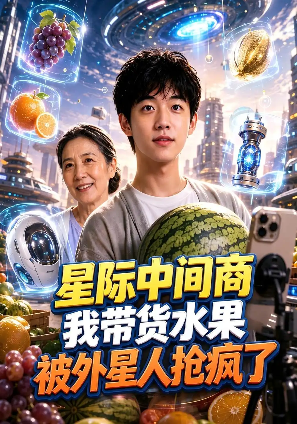 星际中间商，我带货水果被外星人抢疯了&星际中间商我带货水果被外星人抢疯了（100集）AI短剧全集免费在线观看 - 第一搜