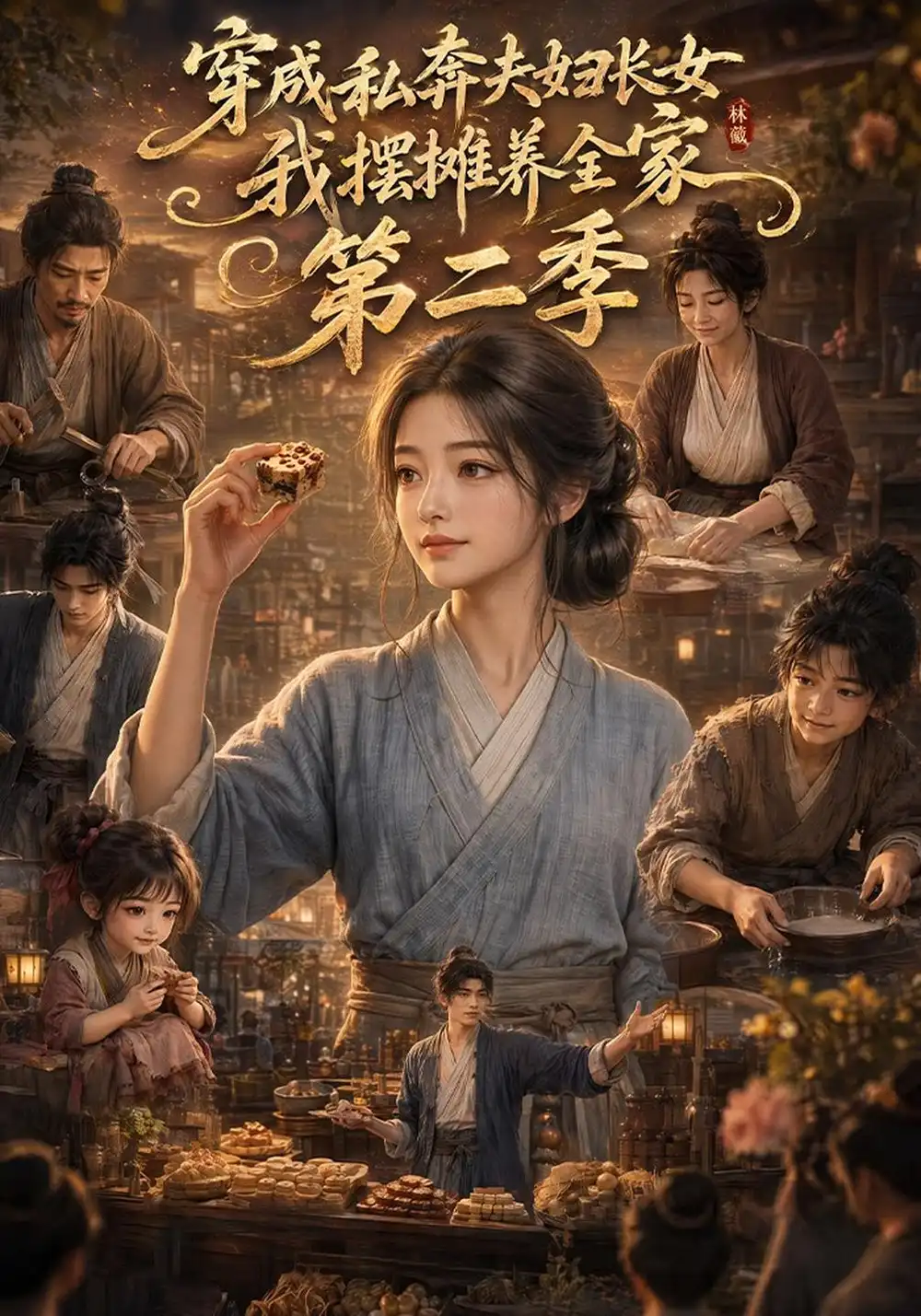 《穿成私奔夫妇长女，我摆摊养全家第二季&穿成私奔夫妇长女我摆摊养全家第二季（128集）AI短剧》短剧全集免费在线观看