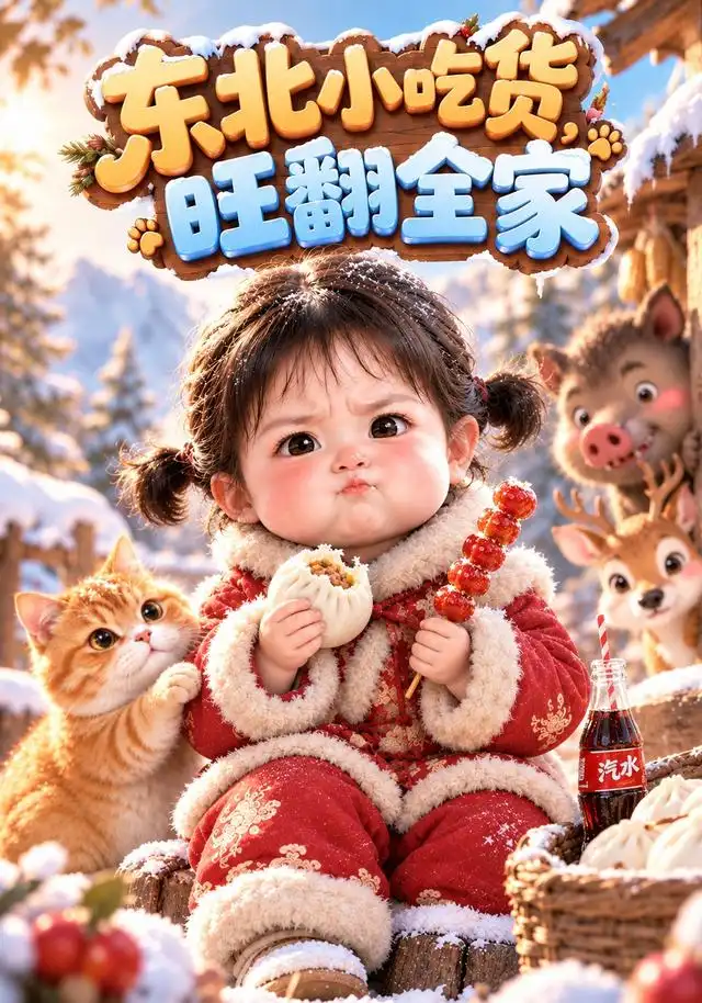 《东北小吃货，旺翻全家&东北小吃货旺翻全家（60集）AI短剧》短剧全集免费在线观看-CD网盘社