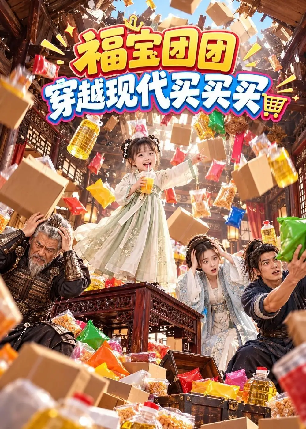 《福宝团团:穿越现代买买买&福宝团团穿越现代买买买(133集)AI短剧》短剧全集免费在线观看-CD网盘社